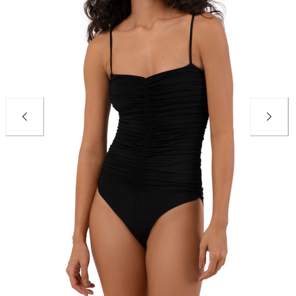 Maygel Coronel black one piece bathing suit